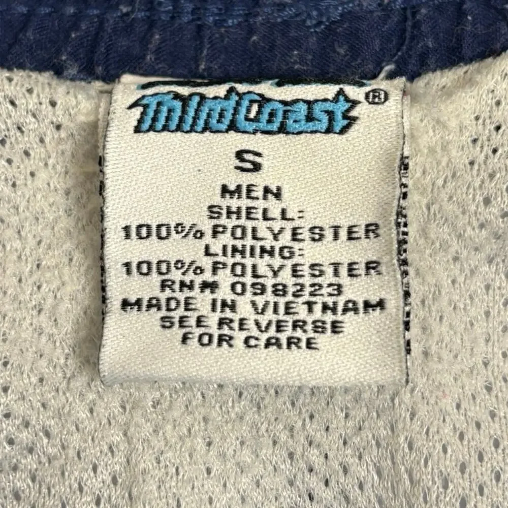 Vintage Midcoast Men's Size Small Drawstring Blue White Camo Swim Shorts Trunks